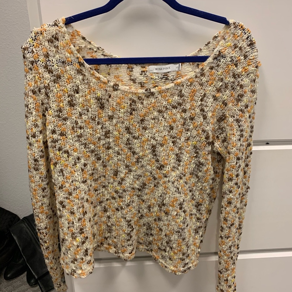 MinkPink Crocheted Sweater